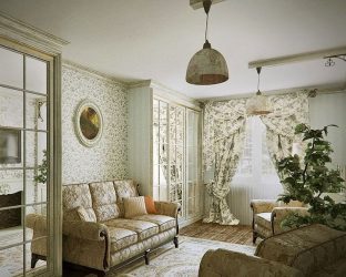 Интерьер гостиной в стиле Прованс – очарование Франции в вашем доме (170+ Фото)