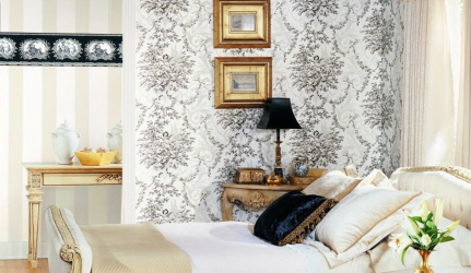 Комбинируем обои для выразительности дизайна : 135+ (Фото) Интерьеров спальни, гостиной, детской
