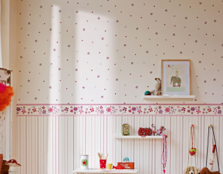 Комбинируем обои для выразительности дизайна : 135+ (Фото) Интерьеров спальни, гостиной, детской