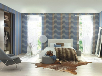 Комбинируем обои для выразительности дизайна : 135+ (Фото) Интерьеров спальни, гостиной, детской