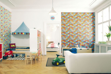 Комбинируем обои для выразительности дизайна : 135+ (Фото) Интерьеров спальни, гостиной, детской