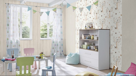 Комбинируем обои для выразительности дизайна : 135+ (Фото) Интерьеров спальни, гостиной, детской