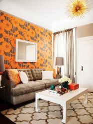 Комбинируем обои для выразительности дизайна : 135+ (Фото) Интерьеров спальни, гостиной, детской