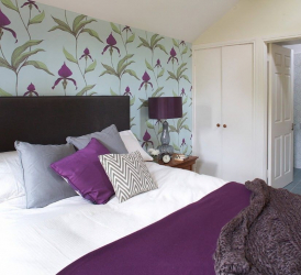 Комбинируем обои для выразительности дизайна : 135+ (Фото) Интерьеров спальни, гостиной, детской