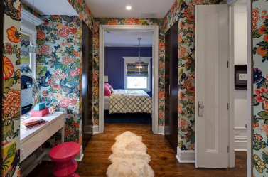 Комбинируем обои для выразительности дизайна : 135+ (Фото) Интерьеров спальни, гостиной, детской