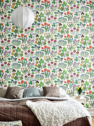 Комбинируем обои для выразительности дизайна : 135+ (Фото) Интерьеров спальни, гостиной, детской