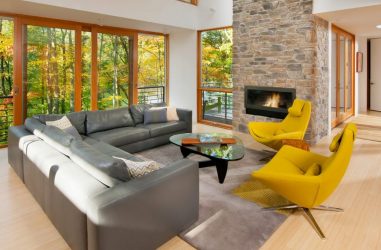 Кожаный диван в интерьере: С чем подать? 160+ (Фото). От больших до маленьких. От белых до черных