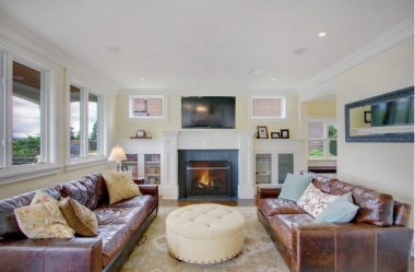 Кожаный диван в интерьере: С чем подать? 160+ (Фото). От больших до маленьких. От белых до черных