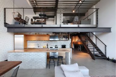 Урбанистический шик кухонь в стиле лофт — 255+ (Фото) Индустриальной атмосферы