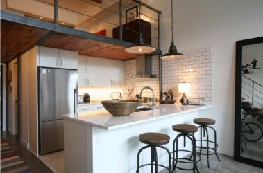 Урбанистический шик кухонь в стиле лофт — 255+ (Фото) Индустриальной атмосферы