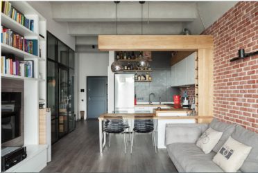 Урбанистический шик кухонь в стиле лофт — 255+ (Фото) Индустриальной атмосферы