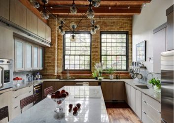 Урбанистический шик кухонь в стиле лофт — 255+ (Фото) Индустриальной атмосферы