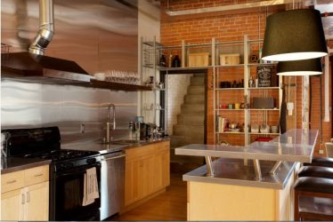 Урбанистический шик кухонь в стиле лофт — 255+ (Фото) Индустриальной атмосферы