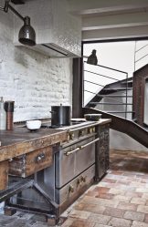 Урбанистический шик кухонь в стиле лофт — 255+ (Фото) Индустриальной атмосферы