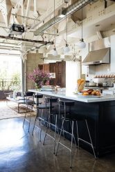 Урбанистический шик кухонь в стиле лофт — 255+ (Фото) Индустриальной атмосферы