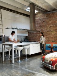 Урбанистический шик кухонь в стиле лофт — 255+ (Фото) Индустриальной атмосферы