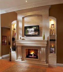 Электрический Камин с эффектом живого пламени: Настенный, Встраиваемый, Напольный. Какой модели отдать предпочтение? (230+ Фото)