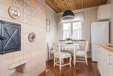 Дизайн красивых Кухонь в стиле Прованс: 240+ Фото Современных Оформлений (стены, потолок, шторы)