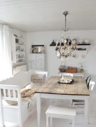 Дизайн красивых Кухонь в стиле Прованс: 240+ Фото Современных Оформлений (стены, потолок, шторы)