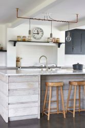 Дизайн красивых Кухонь в стиле Прованс: 240+ Фото Современных Оформлений (стены, потолок, шторы)