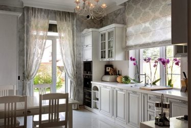 Дизайн красивых Кухонь в стиле Прованс: 240+ Фото Современных Оформлений (стены, потолок, шторы)