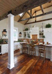 Дизайн красивых Кухонь в стиле Прованс: 240+ Фото Современных Оформлений (стены, потолок, шторы)