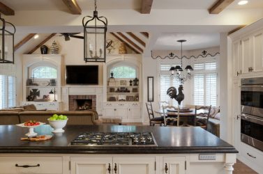 Дизайн красивых Кухонь в стиле Прованс: 240+ Фото Современных Оформлений (стены, потолок, шторы)