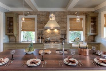 Дизайн красивых Кухонь в стиле Прованс: 240+ Фото Современных Оформлений (стены, потолок, шторы)