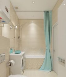 Современный модный дизайн совмещенной ванной комнаты со стиральной машиной. ТОП-10 идей для экономии пространства + 50 ФОТО