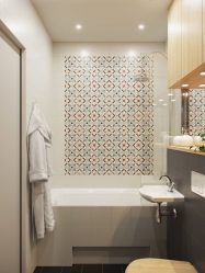 Современный модный дизайн совмещенной ванной комнаты со стиральной машиной. ТОП-10 идей для экономии пространства + 50 ФОТО