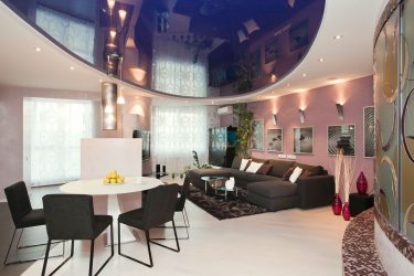 Современные натяжные потолки (матовые, глянцевые, двухуровневые). Выбор и установка от А до Я + 230 ФОТО