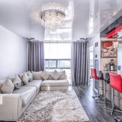 Современные натяжные потолки (матовые, глянцевые, двухуровневые). Выбор и установка от А до Я + 230 ФОТО