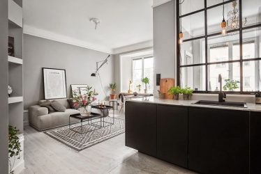 230+ Фото Идей интерьеров 1-й (однокомнатной) Квартиры в 40 кв.м. Простой и стильный современный дизайн