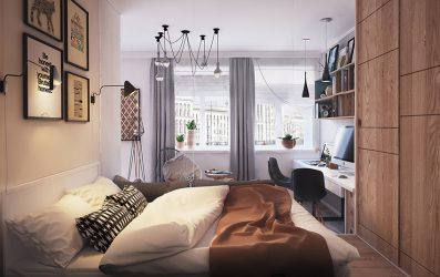 230+ Фото Идей интерьеров 1-й (однокомнатной) Квартиры в 40 кв.м. Простой и стильный современный дизайн