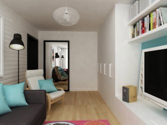 230+ Фото Идей интерьеров 1-й (однокомнатной) Квартиры в 40 кв.м. Простой и стильный современный дизайн