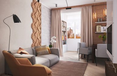 230+ Фото Идей интерьеров 1-й (однокомнатной) Квартиры в 40 кв.м. Простой и стильный современный дизайн