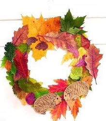 Изготовление поделок из сухих листьев на листе бумаги А-4 Своими руками + Мастер-класс: гербарий для декора