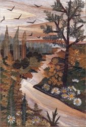 Изготовление поделок из сухих листьев на листе бумаги А-4 Своими руками + Мастер-класс: гербарий для декора