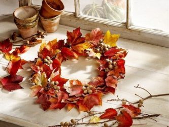 Изготовление поделок из сухих листьев на листе бумаги А-4 Своими руками + Мастер-класс: гербарий для декора