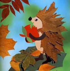 Изготовление поделок из сухих листьев на листе бумаги А-4 Своими руками + Мастер-класс: гербарий для декора