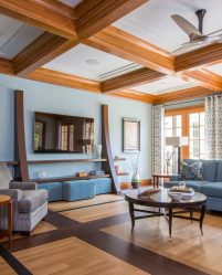 Полка для телевизора на стену (295+ Фото): Нюансы оформления (навесная, угловая, стеклянная)