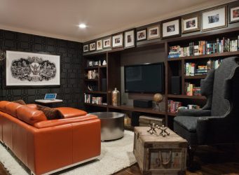 Полка для телевизора на стену (295+ Фото): Нюансы оформления (навесная, угловая, стеклянная)