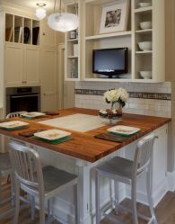 Полка для телевизора на стену (295+ Фото): Нюансы оформления (навесная, угловая, стеклянная)