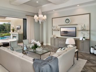 Полка для телевизора на стену (295+ Фото): Нюансы оформления (навесная, угловая, стеклянная)