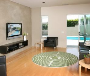 Полка для телевизора на стену (295+ Фото): Нюансы оформления (навесная, угловая, стеклянная)