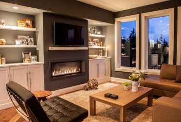 Полка для телевизора на стену (295+ Фото): Нюансы оформления (навесная, угловая, стеклянная)