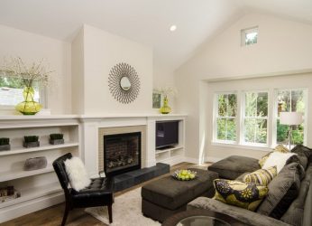 Полка для телевизора на стену (295+ Фото): Нюансы оформления (навесная, угловая, стеклянная)