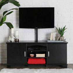 Полка для телевизора на стену (295+ Фото): Нюансы оформления (навесная, угловая, стеклянная)