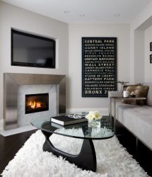 Полка для телевизора на стену (295+ Фото): Нюансы оформления (навесная, угловая, стеклянная)