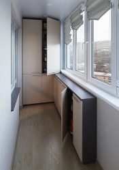 Дизайн Балкона со шкафом – экономим пространство квартиры (165+ Фото). Как сделать красивый Шкаф своими руками?